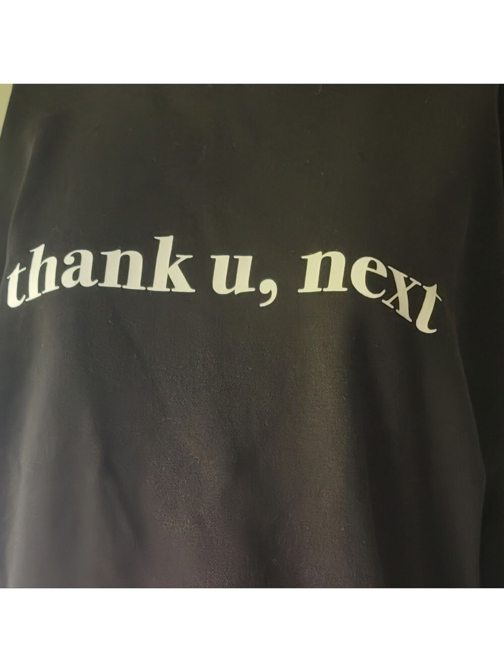 H&M Ariana Grande 'thank u, next' Black Oversized Sweatshirt Size S